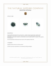 0.23 Ct. Greenish Blue Sapphire from Madagascar Appraisal