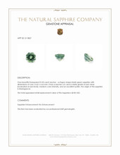 0.30 Ct. Bluish Green Sapphire from Madagascar Appraisal