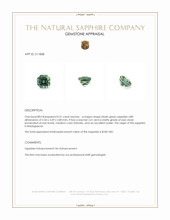0.31 Ct. Bluish Green Sapphire from Madagascar Appraisal