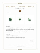 0.31 Ct. Bluish Green Sapphire from Madagascar Appraisal