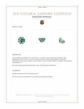 0.31 Ct. Bluish Green Sapphire from Madagascar Appraisal