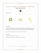 0.21 Ct. Yellow Sapphire from Madagascar Appraisal