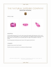 2.22 Ct. Pink Sapphire from Ceylon (Sri Lanka) Appraisal