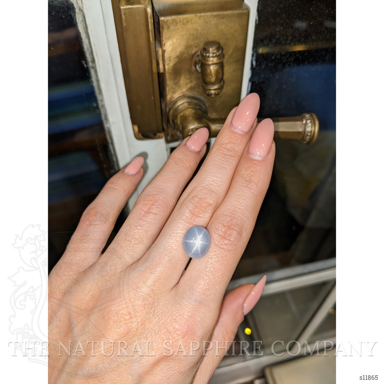 8.04 Ct. Greyish Blue Star Sapphire from Ceylon (Sri Lanka)