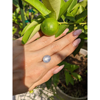 8.04 Ct. Greyish Blue Star Sapphire from Ceylon (Sri Lanka) Life Style