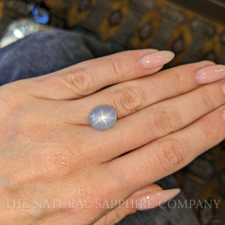 8.04 Ct. Greyish Blue Star Sapphire from Ceylon (Sri Lanka)