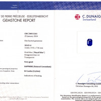 10.43 Ct. Blue Sapphire from Ceylon (Sri Lanka) Scan Report