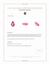 2.56 Ct. Pink Sapphire from Ceylon (Sri Lanka) Appraisal