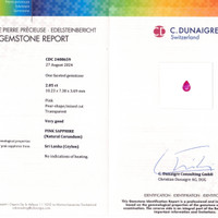 2.05 Ct. Pink Sapphire from Ceylon (Sri Lanka) Scan Report