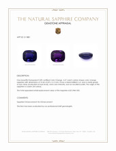 4.57 Ct. Color Change Sapphire from Ceylon (Sri Lanka) Appraisal