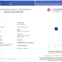 6.06 Ct. Blue Sapphire from Ceylon (Sri Lanka) Scan Report