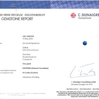 3.29 Ct. Blue Sapphire from Ceylon (Sri Lanka) Scan Report