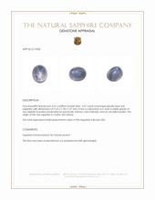 5.07 Ct. Greyish Blue Star Sapphire from Ceylon (Sri Lanka) Appraisal