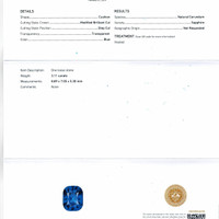 3.11 Ct. Blue Sapphire from Ceylon (Sri Lanka) Scan Report