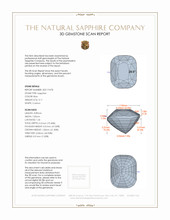 3.11 Ct. Blue Sapphire from Ceylon (Sri Lanka) 3 D Scan Report