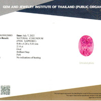 2.14 Ct. Pink Sapphire from Ceylon (Sri Lanka) Scan Report
