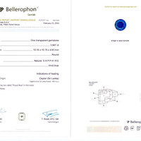 3.94 Ct. Blue Sapphire from Ceylon (Sri Lanka) Scan Report