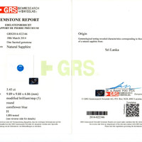 5.45 Ct. Blue Sapphire from Ceylon (Sri Lanka) Scan Report