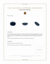 2.56 Ct. Blue Sapphire from Ceylon (Sri Lanka) Appraisal