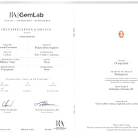 1.50 Ct. Padparadscha Sapphire from Madagascar Scan Report