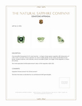 0.23 Ct. Green Sapphire from Ceylon (Sri Lanka) Appraisal