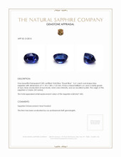 5.61 Ct. Blue Sapphire from Ceylon (Sri Lanka) Appraisal