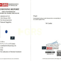 2.50 Ct. Blue Sapphire from Ceylon (Sri Lanka) Scan Report