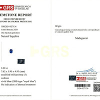2.00 Ct. Blue Sapphire from Madagascar Scan Report