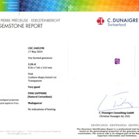 2.26 Ct. Pink Sapphire from Madagascar Scan Report