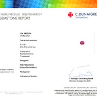 2.25 Ct. Padparadscha Sapphire from Madagascar Scan Report