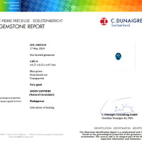 2.85 Ct. Bluish Green Sapphire from Ceylon (Sri Lanka) Scan Report