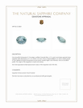 4.75 Ct. Greenish Blue Sapphire from Ceylon (Sri Lanka) Appraisal