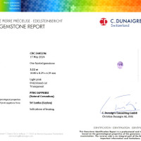 3.22 Ct. Pink Sapphire from Ceylon (Sri Lanka) Scan Report