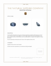 2.50 Ct. Greyish Blue Sapphire from Ceylon (Sri Lanka) Appraisal