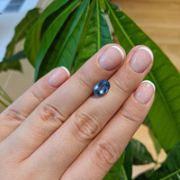 2.50 Ct. Greyish Blue Sapphire from Ceylon (Sri Lanka) Life Style