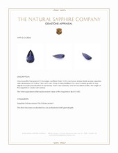 3.25 Ct. Bluish Purple Sapphire from Ceylon (Sri Lanka) Appraisal