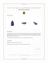 3.25 Ct. Bluish Purple Sapphire from Ceylon (Sri Lanka) Appraisal