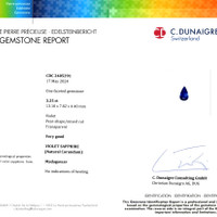 3.25 Ct. Bluish Purple Sapphire from Ceylon (Sri Lanka) Scan Report