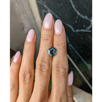 2.98 Ct. Bluish Green Sapphire from Ceylon (Sri Lanka) Life Style