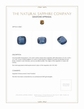 1.30 Ct. Blue Sapphire from Ceylon (Sri Lanka) Appraisal