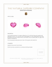 4.57 Ct. Pink Sapphire from Madagascar Appraisal