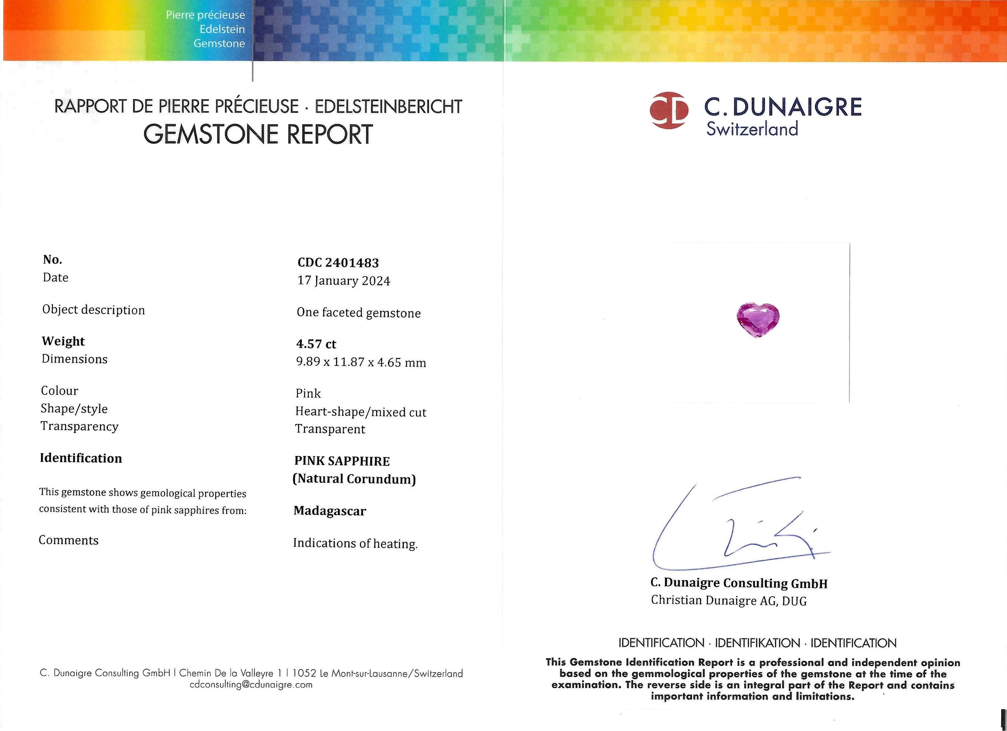 4.57 Ct. Pink Sapphire from Madagascar