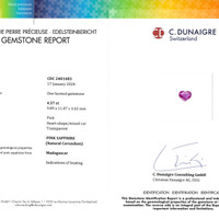 4.57 Ct. Pink Sapphire from Madagascar Scan Report