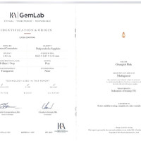 1.01 Ct. Padparadscha Sapphire from Madagascar Scan Report