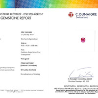 5.86 Ct. Pink Sapphire from Ceylon (Sri Lanka) Scan Report