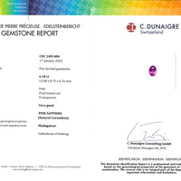 6.18 Ct. Pink Sapphire from Madagascar Scan Report