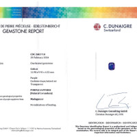 5.06 Ct. Purple Sapphire from Madagascar Scan Report