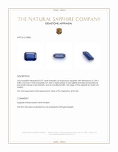 0.97 Ct. Blue Sapphire from Ceylon (Sri Lanka) Appraisal