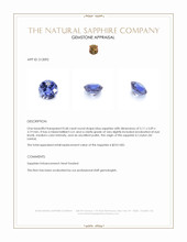 0.68 Ct. Blue Sapphire from Ceylon (Sri Lanka) Appraisal