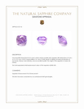 0.52 Ct. Purplish Pink Sapphire from Ceylon (Sri Lanka) Appraisal